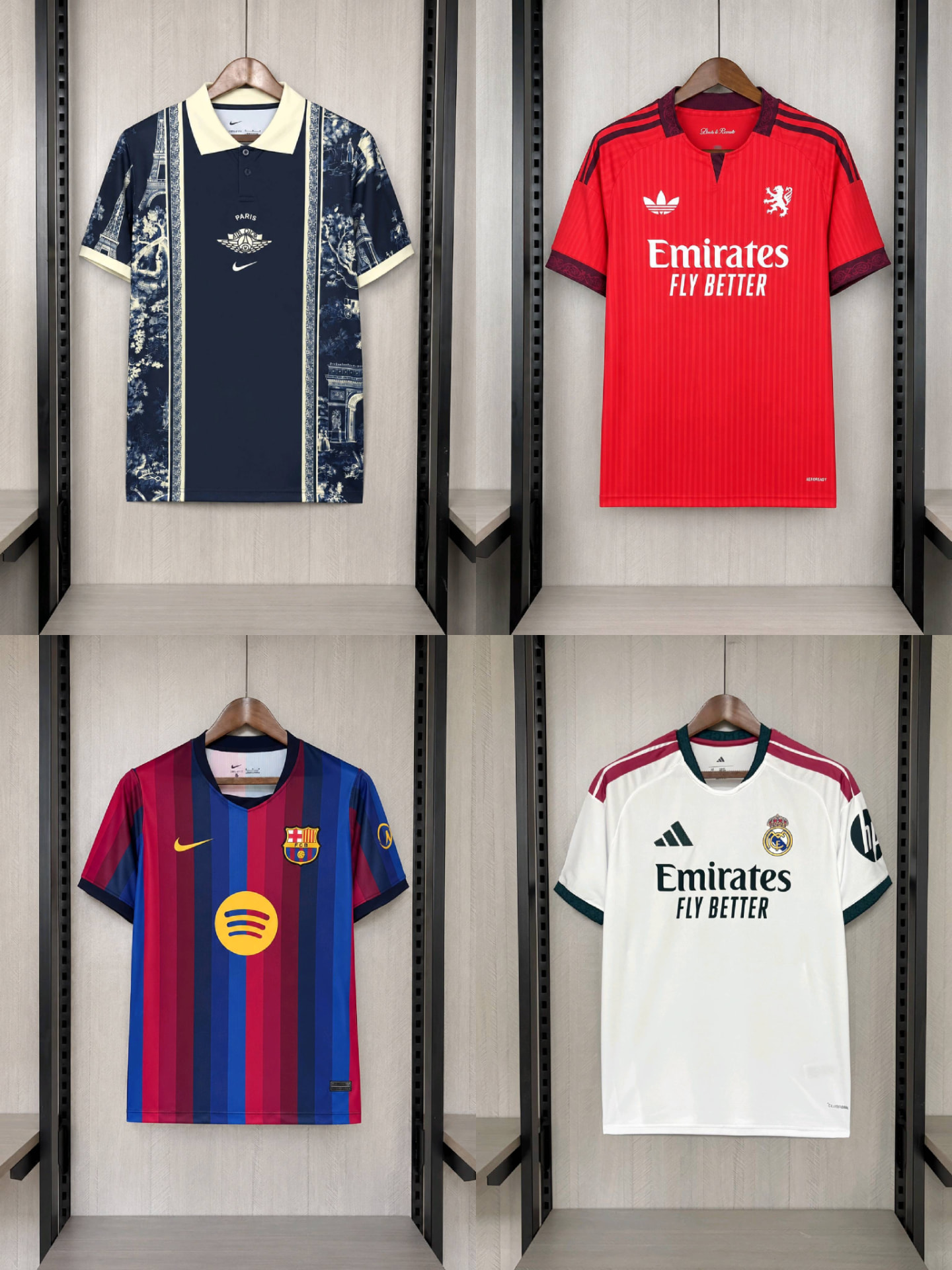 Camisas de times internacionais no atacado
